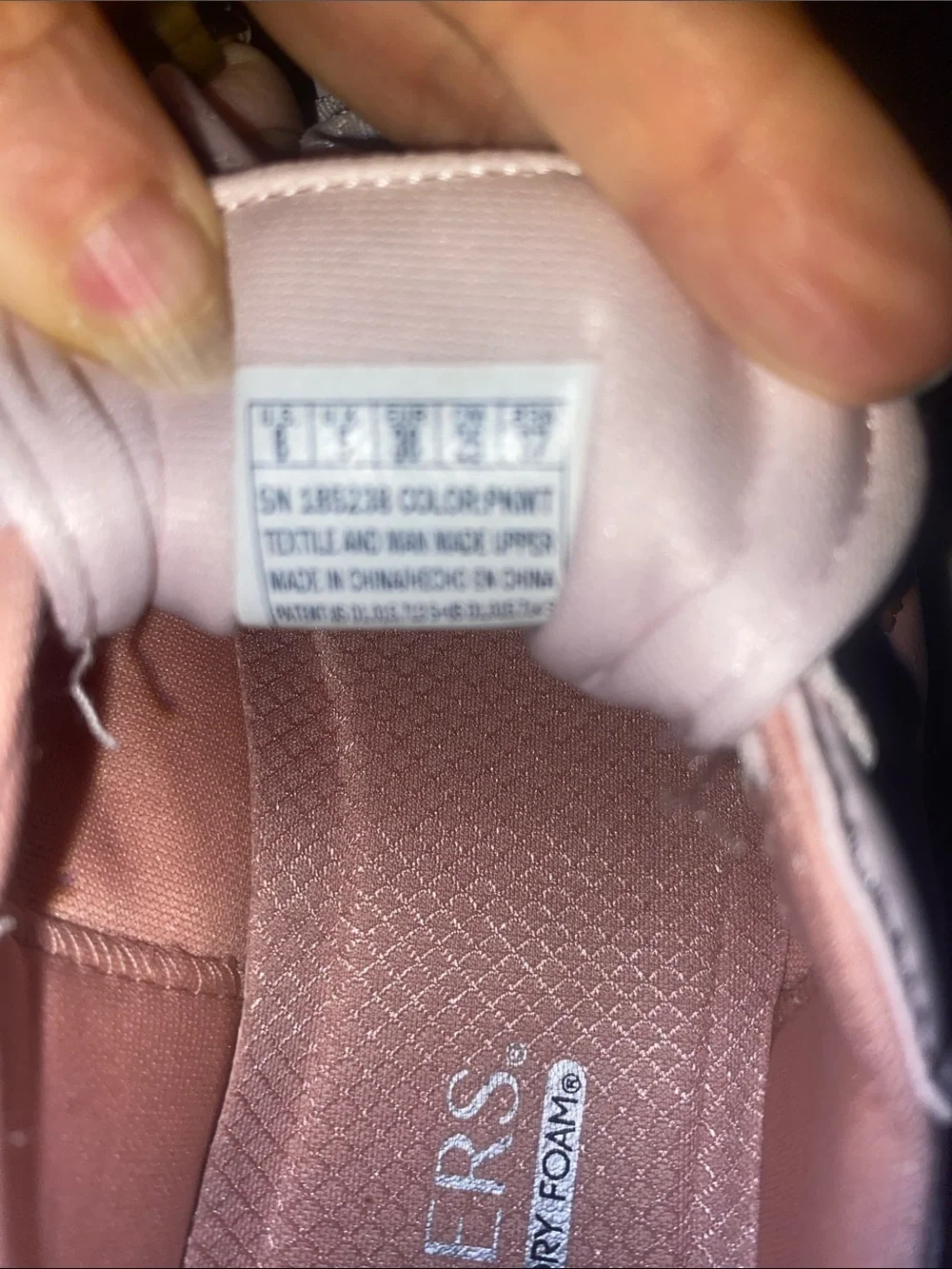 Skechers Light Pink Quilted Lace-Up Sneakers